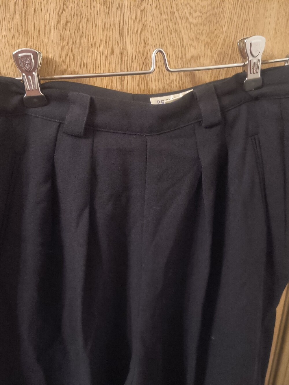 Vintage 90s Nordstrom Preview Collection High Waisted Pleated Trousers Black 4 - Picture 3 of 7